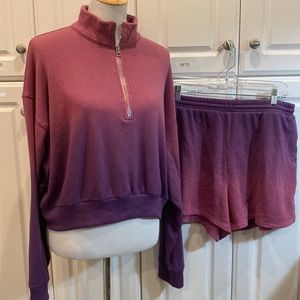Victoria’s Secret Ombré sweatshirt and shorts
